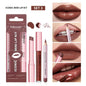 Blushimmer 3-piece lip liner, lipstick, and lip gloss set featuring waterproof, long-lasting matte lip makeup in mini travel sizes.