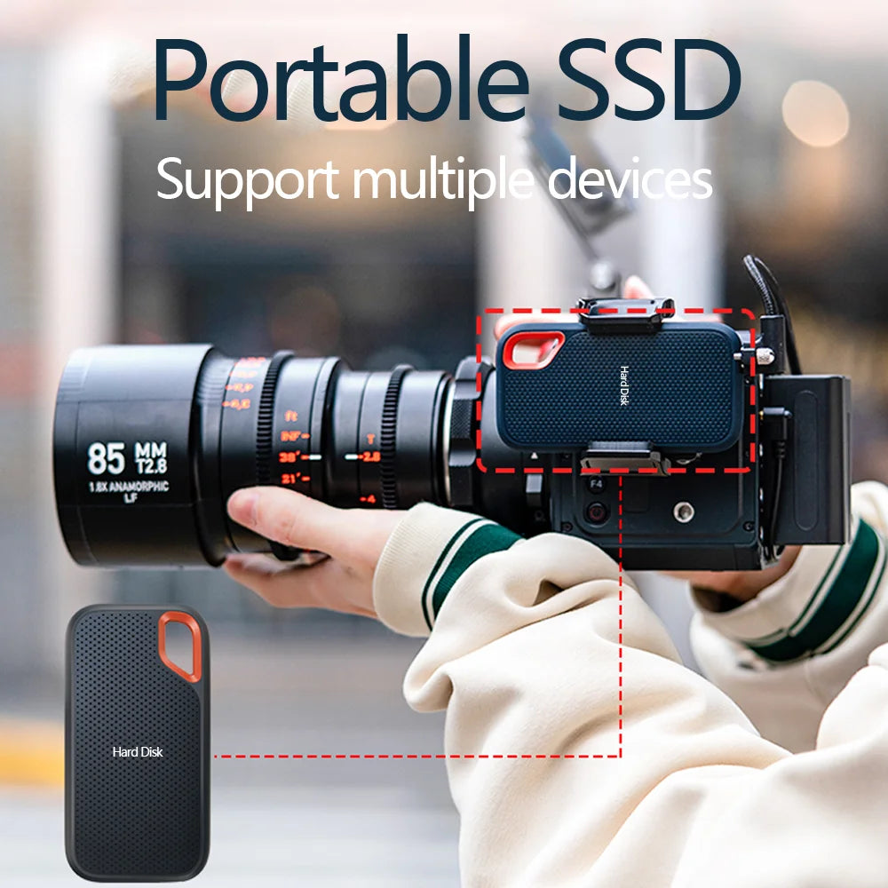 128TB External Hard Drive High Capacity Solid State Hard Drive 4TB Fast Transmission Storage Disk for Desktop MAC Phone