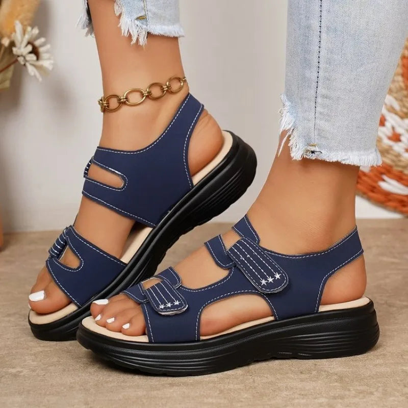 Summer Wedge Sandals for Women 2026 New Fashion Non Slip Beach Shoes Woman Lightweight Casual Platform Plus Size Sandals Women