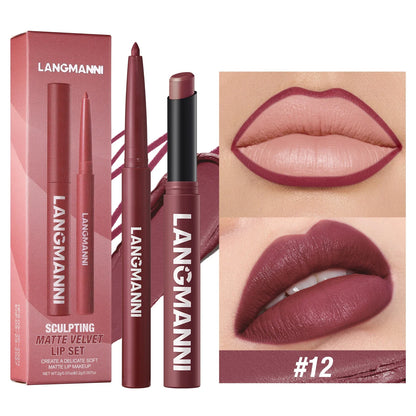 Blushimmer waterproof lipliner and lipstick set with smooth, long-lasting application, perfect for creating flawless lip makeup.