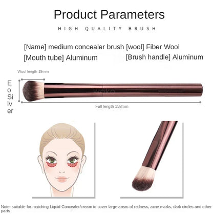 Blushimmer seamless finish concealer brush with angled design for precise application of liquid and cream concealers.