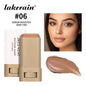Blushimmer skin tint foundation stick with high coverage, concealer, and serum formula, in a travel bronze shade.