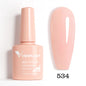 Blushimmer Venalisa HEMA TPO free nail gel polish with glitter, in pink nude shade, full coverage UV and LED soak-off French manicure style.