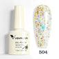 Venalisa Blushimmer glitter nail gel polish in pink nude for UV and LED nails with full coverage and soak-off formula.