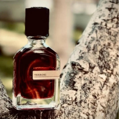 Elegant unisex perfume bottle by Blushimmer featuring woody, oriental, aquatic, and aromatic notes in a 50ml eau de parfum.