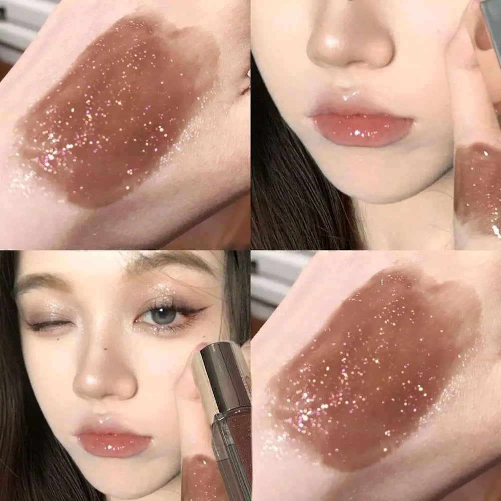 Blushimmer Herorange Starlight Lip Gloss with shimmer, clear watery finish, lightweight, non-sticky, perfect for everyday or party wear
