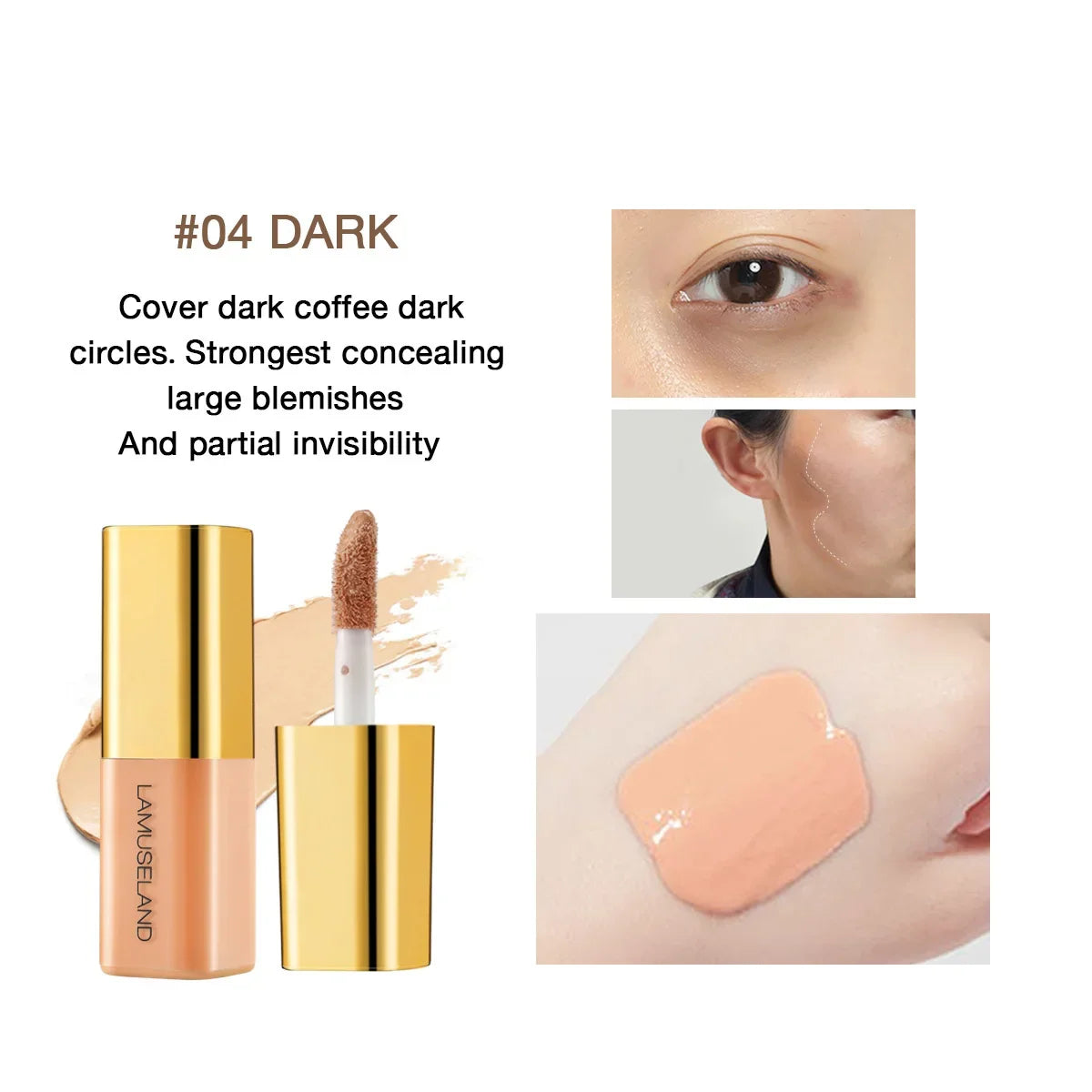 Blushimmer wheat tone moisturizing liquid concealer with full coverage, oil control, and pore-blurring in ivory shade