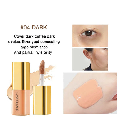 Blushimmer wheat tone moisturizing liquid concealer with full coverage, oil control, and pore-blurring in ivory shade