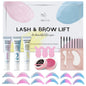 Blushimmer Permania eyelash lift and brow lamination kit with curling tools and products for instant eyelash and brow enhancement.