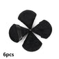 Set of 1-6 triangle velvet powder puffs from Blushimmer, reusable washable cosmetic makeup sponges for face and eyes.