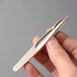 Blushimmer premium round head tweezers for eyebrow and facial hair removal, with seamless clips and precise beard trimming.