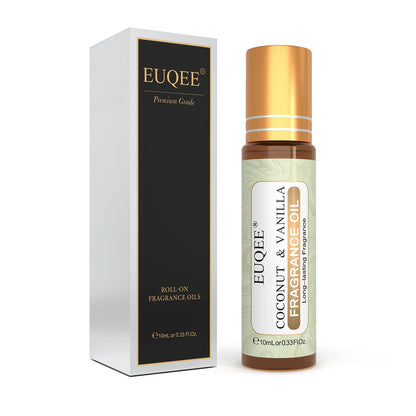 EUQEE 10ml fragrance oil roll-on by Blushimmer with La Vie Est Belle, CHANCE, J’adore, Cotton, Strawberry, Mango scents for men and women