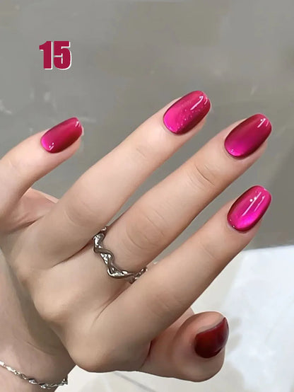 Blushimmer MIANEL 12ML Emperor Green cat eye gel nail polish with a glossy finish, suitable for salon use and nail supplies.