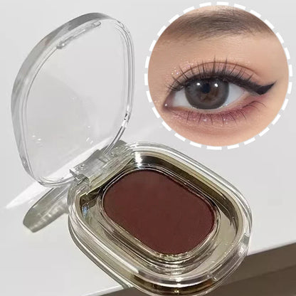 Blushimmer coral brick eyeshadow palette with matte, waterproof red-brown eyeliner powder for under eye and aegyo-sal makeup.