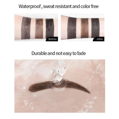Waterproof Henna Brow Tint Kit Professional Salon Formula Long-Lasting Natural Eyebrow Dye Black&Brown Easy to Use at Home