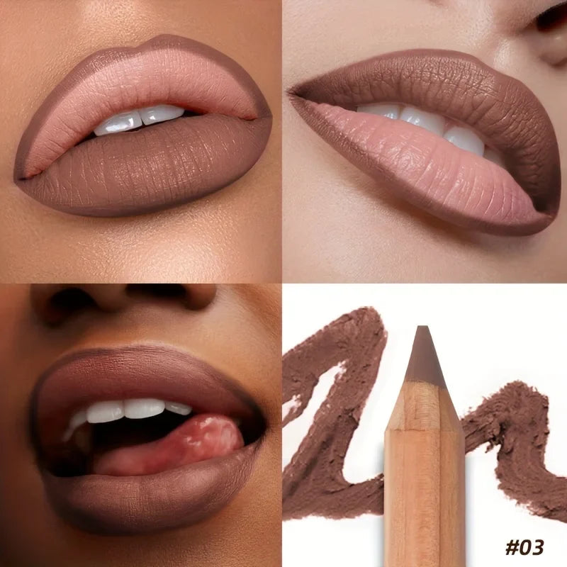 Blushimmer Pudaier Lip Contour 2.0 matte lip liner with sharpener, long-lasting, easy to color for a flawless finish.