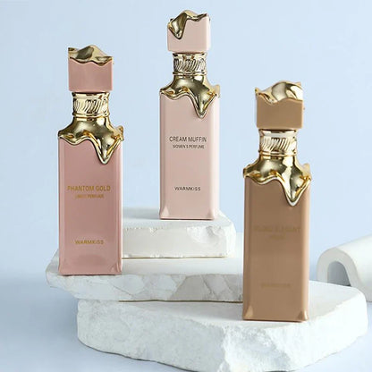 Blushimmer Arabian senior women's perfume body spray with rich caramel, vanilla, floral, and fruity scent in a light, lasting fragrance.