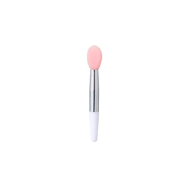 Set of 10 silicone mini lip brushes from Blushimmer, transparent applicators for lipstick and eye makeup application.