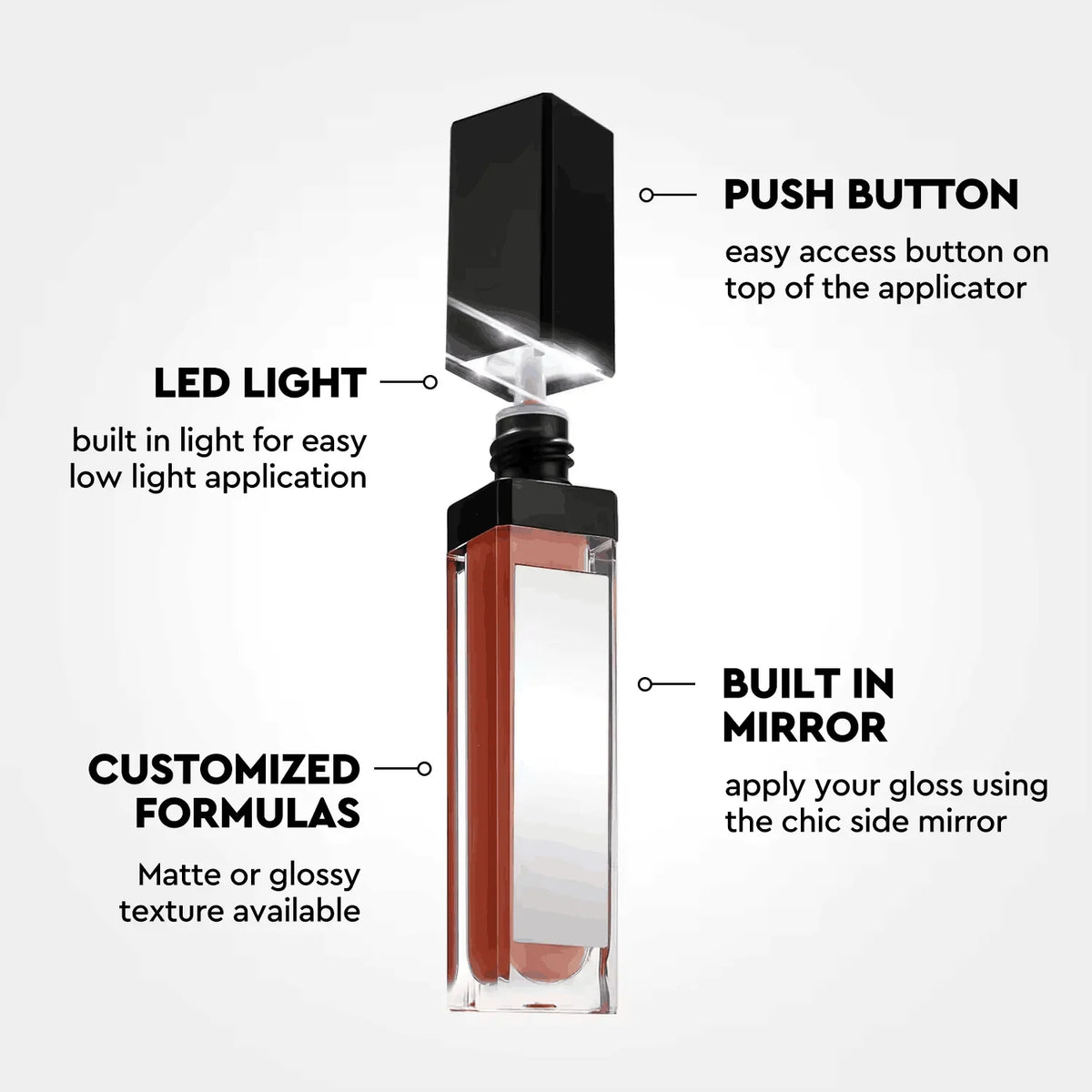 Blushimmer matte vegan liquid lipstick in waterproof lip gloss tube, long-lasting, mirror finish, suitable for wholesale bulk purchase