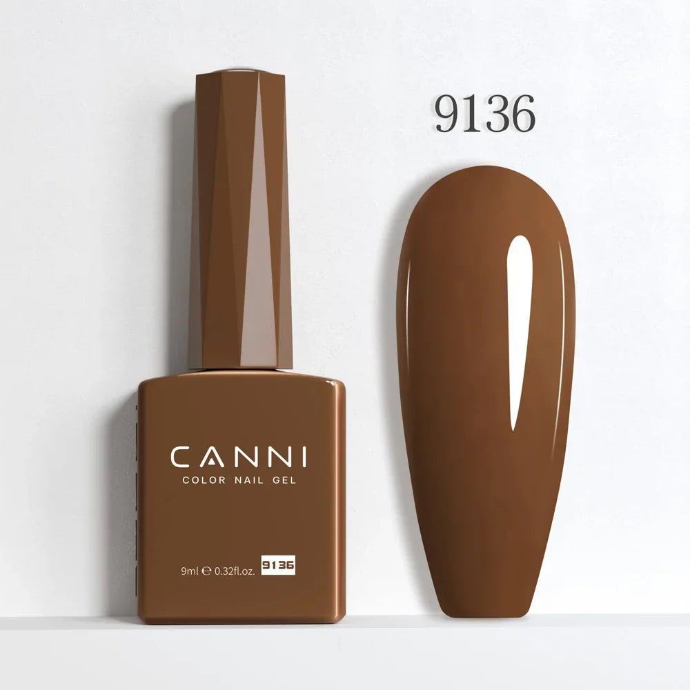 Blushimmer CANNI Hema Free Nail Gel Polish in fall colors, featuring semi-permanent diamond long wear top coat and jelly nude shade.