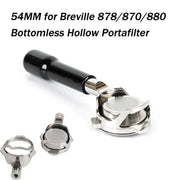 54MM For Breville 878/870/880 Bottomless Hollow Portafilter Espresso Machine Stainless Steel Modified Handle Coffee Filter Tool