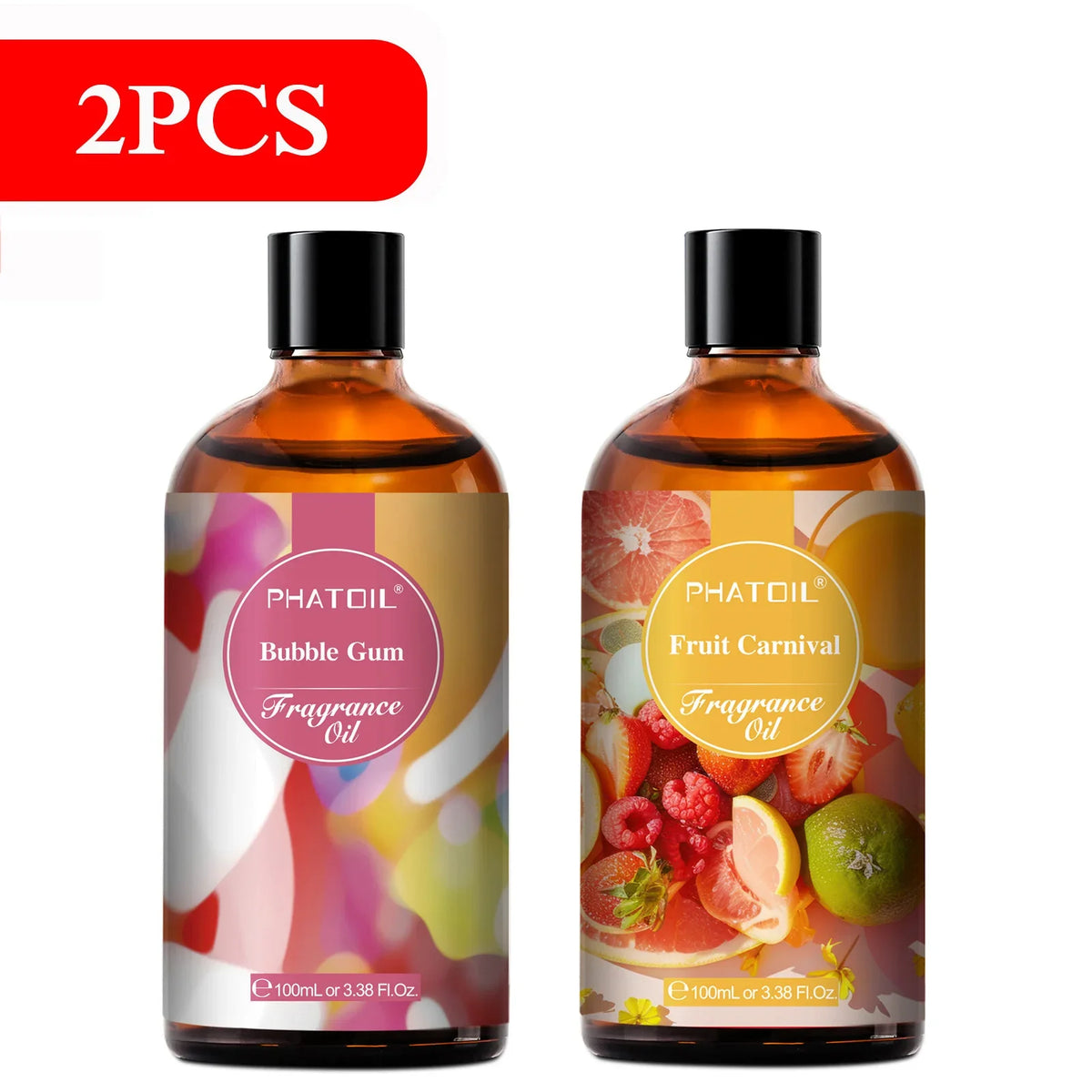 Blushimmer PHATOIL 100ml fragrance oil with coconut, vanilla, bubble gum, sea breeze, and white musk scents for candles and soap.
