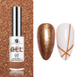 Blushimmer 5ML gold and silver metallic gel polish with chrome mirror finish, semi-permanent UV LED nail gel for a bright French manicure.