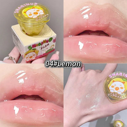 Blushimmer Shaqinuo Jelly Lip Mask in red, moisturizing and hydrating sleep lip balm with fruit aroma, suitable for winter dryness.