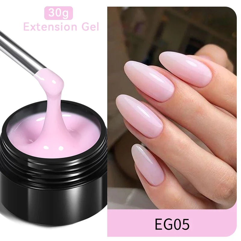Blushimmer Born Pretty 30ml milky white hard gel for nail extensions, clear acrylic gel, soak-off UV construction gel, jelly nail polish