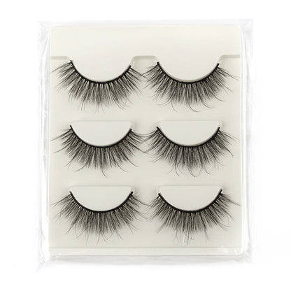 3/5 Pairs Hot Sale Natural Long 3D Mink Lashes Soft Short Faux Cils Handmade Fake Lashes Makeup Tool Eyelash Extension maquiagem