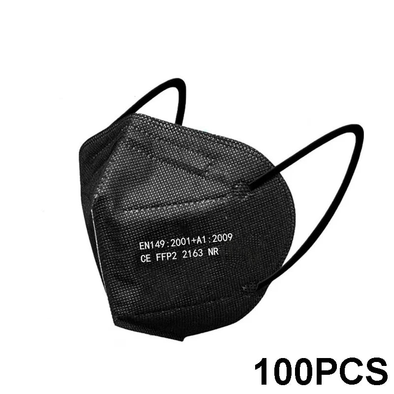 100pcs Kids FFP2 Masks CE Approved Child KN95 mascarillas fpp2 5layer Security Protection Mask Kids Face masque Color ffp2 NR