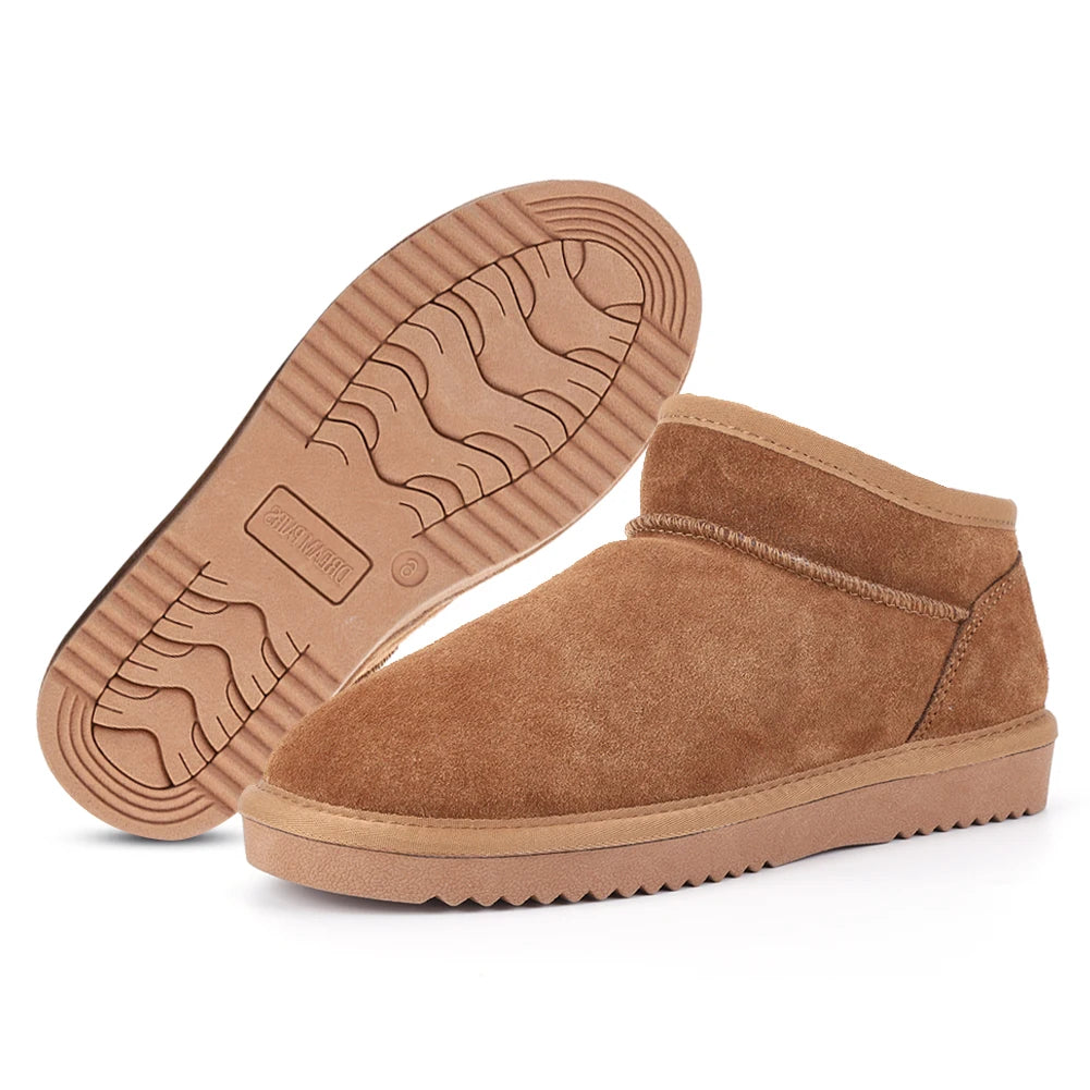Women Snow Boots Warm Winter Booties Water Resistant Slip On Short Boots Faux Fur Lining Boots Thermal Plush Boots for Hiking