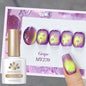 Born Pretty 10ml purple grape cat magnetic gel nail polish with glass beads, featuring whitening and vibrant grape color.