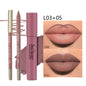 Blushimmer matte lipliner and lipstick set in soft, long-lasting, waterproof lip makeup with vibrant matte color on the product display