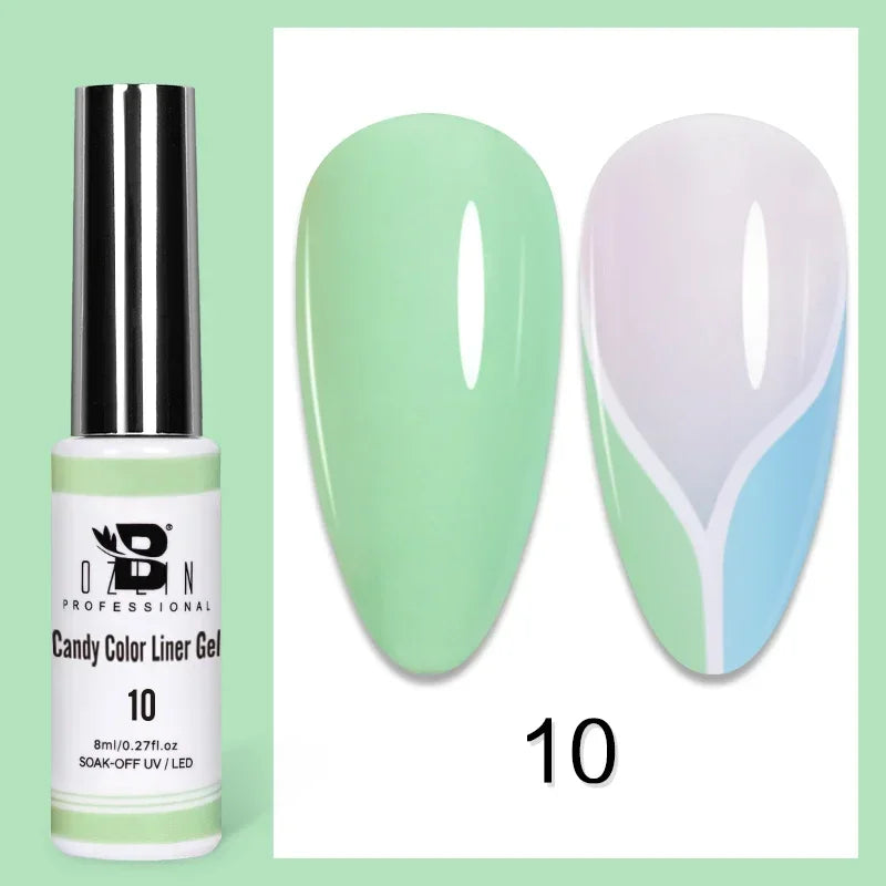Blushimmer 5ML metallic gel polish in gold and silver with chrome mirror finish, semi-permanent UV LED nail art, super bright and reflective.