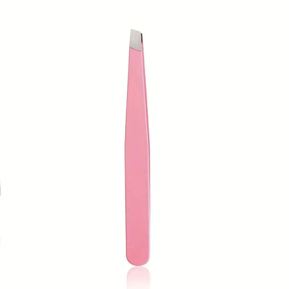 Blushimmer stainless steel eyebrow tweezers set with textured non-slip handles, includes 1/2/4 pieces for precise eyebrow shaping.