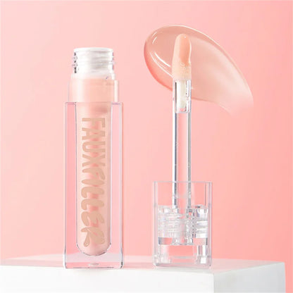 Blushimmer Huda Beauty Blush Filter Soft Glow liquid blush and shiny lip gloss in cotton candy and bubblegum shades.