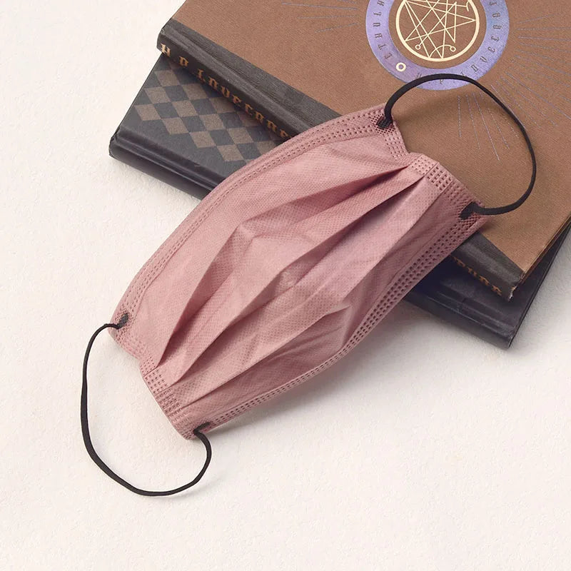 200Pcs Thickened Bean Paste Powder 4-Layer Disposable Face Masks - 200/100/50/10 Pieces with Elastic Band and Adjustable Nose Clip, Suitable for Parties, Travel, Outdoor Activities, Casual Wearers, Fashion Enthusiasts,