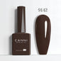 Blushimmer CANNI Hema Free Nail Gel Polish fall color collection, featuring semi-permanent long wear top coat in vibrant red and nude shades.
