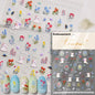 Brown 5D Japanese Kawaii Bear nail art sticker by Blushimmer, self-adhesive cartoon animal decal for DIY nail decoration.