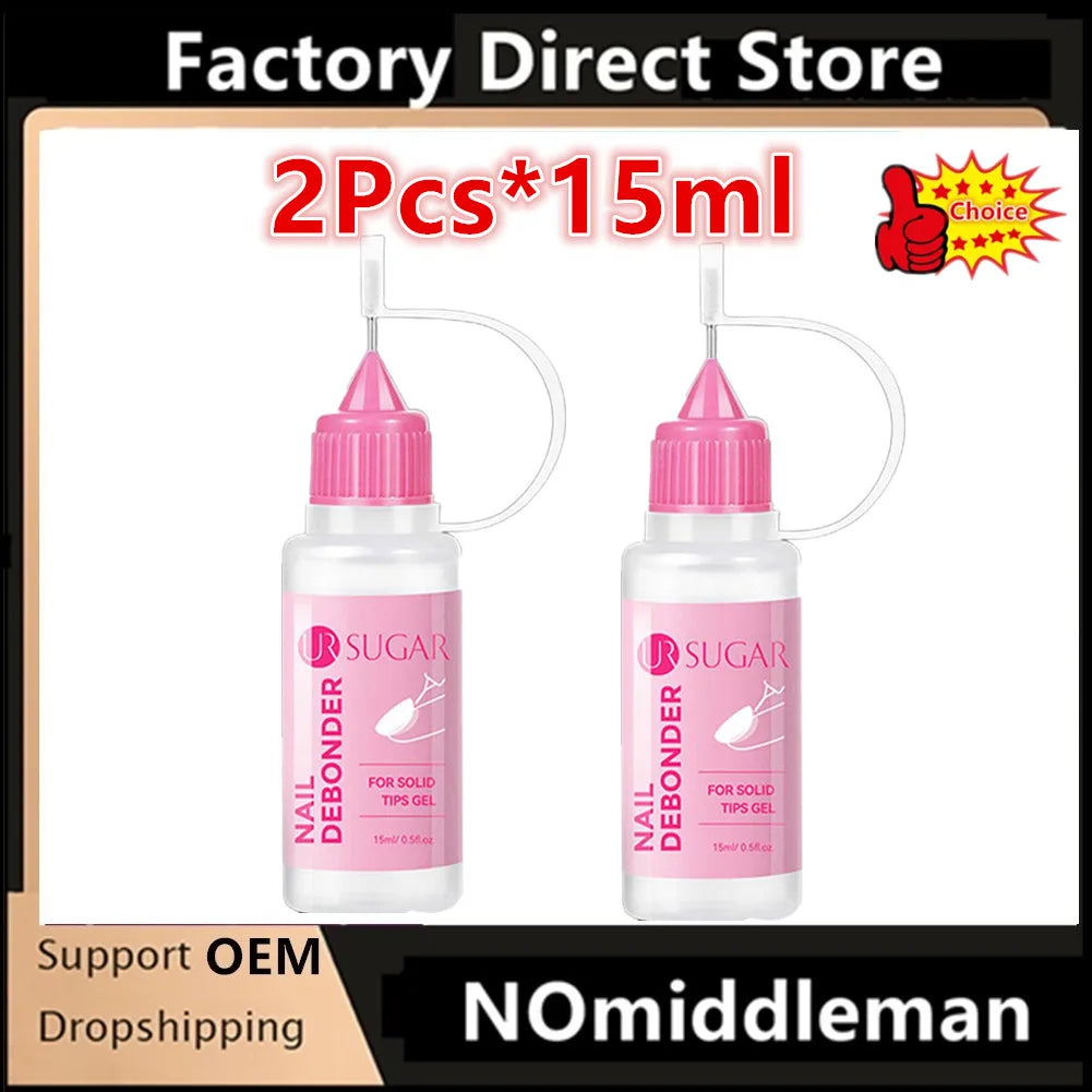 Blushimmer 15ML acetone-free nail glue remover for press-on nails, gentle and multi-functional for nail tips.