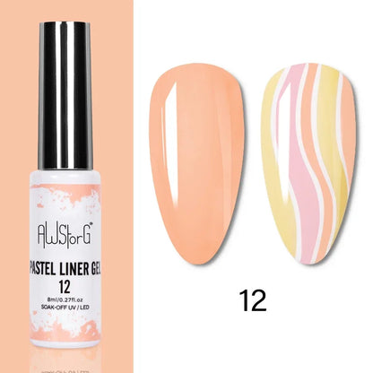 Blushimmer 5ML metallic gel polish in gold and silver with chrome mirror finish, semi-permanent UV LED nail gel for French manicures