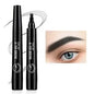 Four-pronged eyebrow pencil, four-end, long-lasting, non-smudged, water-resistant, anti-smudged eyebrow pencil