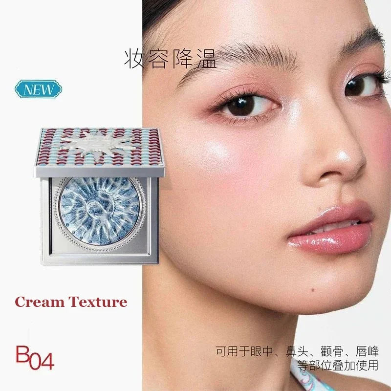 Girlcult Blushimmer emotional blush highlighter with matte and shimmer finishes, pressed powder face makeup for a cute Korean cheek look