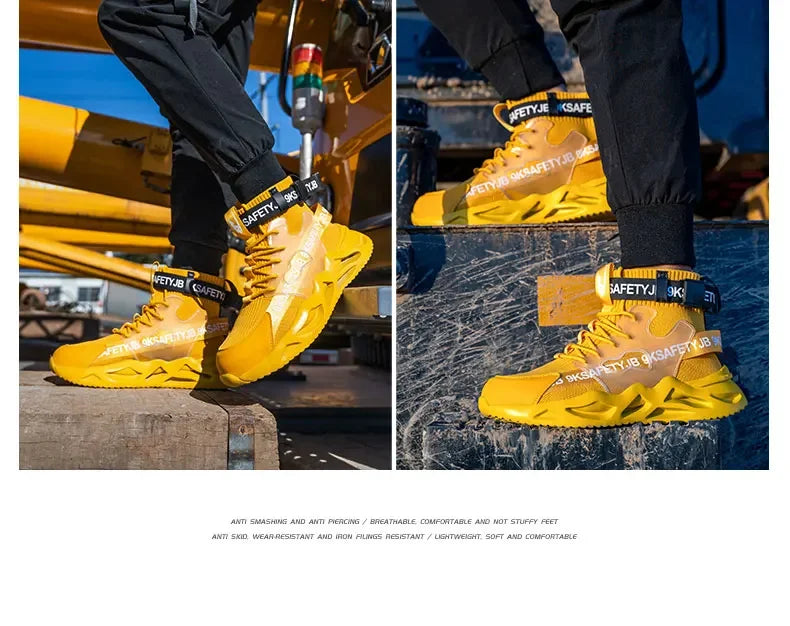 steel toe safety boots for men protective shoes industrial safety shoe woman light work shoes anti-puncture work safety sneakers