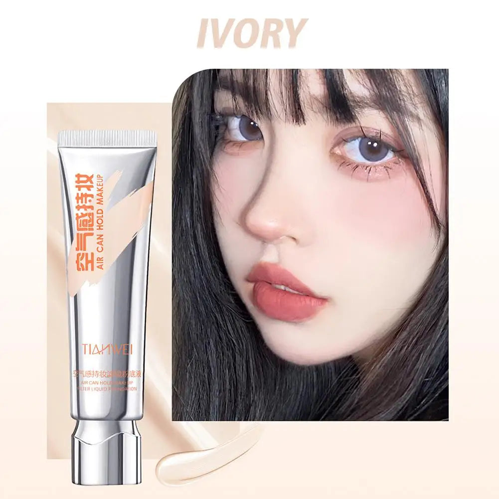 Blushimmer airy lasting makeup foundation and concealer in 30ml tube, moisturizing, brightening, and pore-invisible primer for smooth skin.