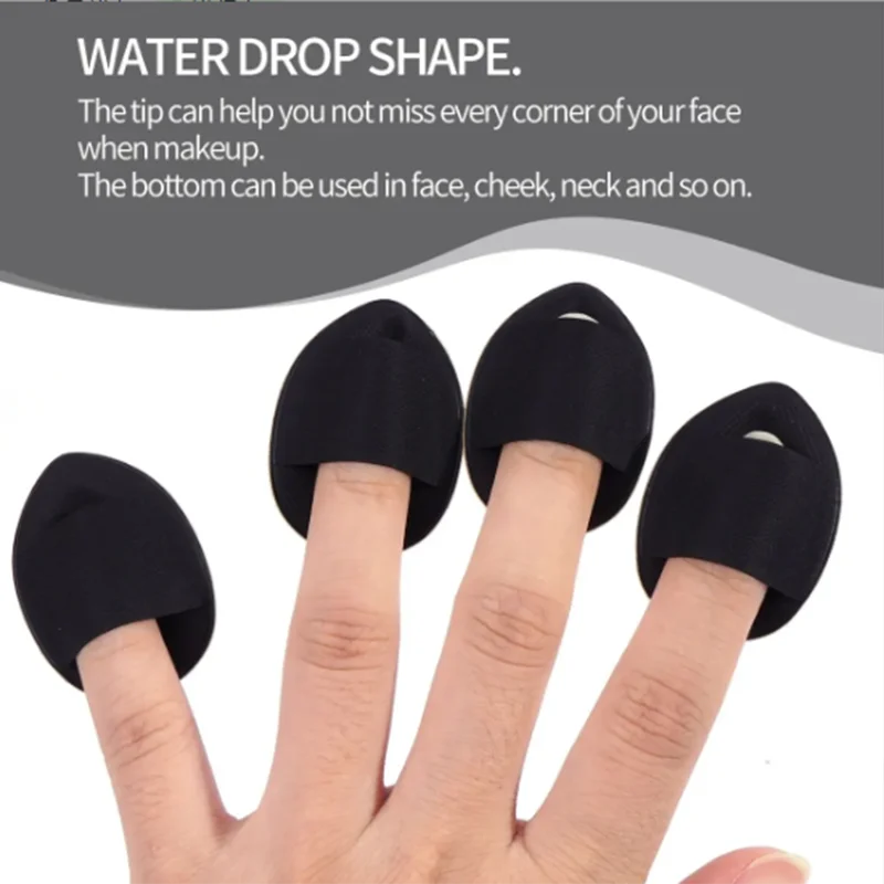 Set of 12 Blushimmer powder puffs featuring soft velour triangles for applying loose and setting powder with foundation blending.