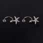 1 Pair Stainless Steel Mini CZ Drop Earring Women Moon Flower Tragus Cartilage Helix Hoop Conch Rook Daith Lobe Piercing Jewelry