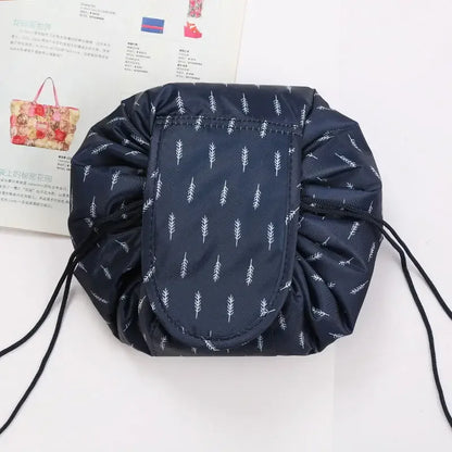 Blushimmer women’s drawstring cosmetic bag, waterproof travel makeup organizer with compartments, portable and stylish toiletry case