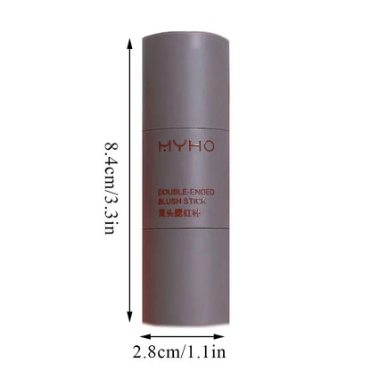 Blushimmer double-ended blush stick with natural long-lasting matte cream formula and expansive color for cheeks.